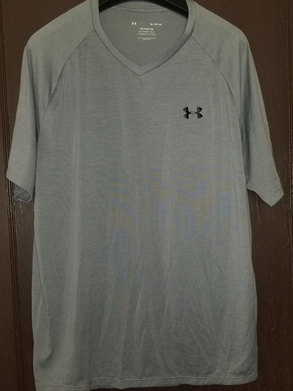 Men's Under Armour Gray Short Sleeve V-Neck "The Tech Tee"